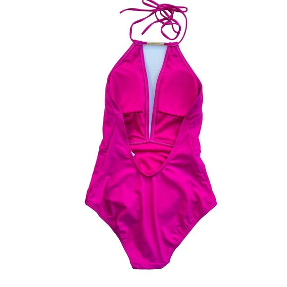 Ted Baker London Pikaa Halter one piece Swimsuit Fuchsia size 3 = US Size 8 - Picture 2 of 6